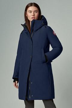 Chamarras Canada Goose Mujer México - Sherbrooke Abrigos Azul Oscuro Marino PY0347865